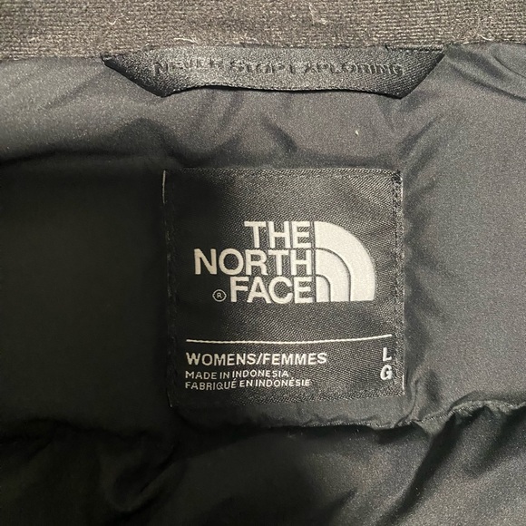 The North Face parka size large Black/dark grey very good condition - Picture 3 of 5